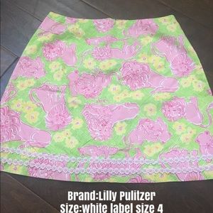 Lilly Pulitzer white label skirt